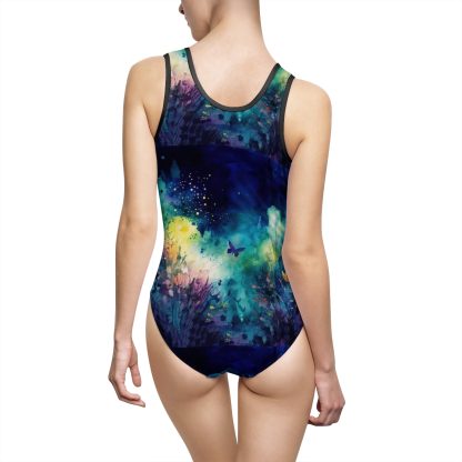 Classic Butterflies and Flowers One Piece Swimsuit - Image 2
