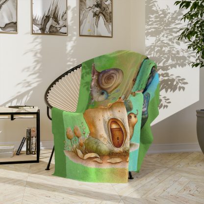 Topsy Turvy Toadstool Jam Velveteen Minky Blanket - Image 7