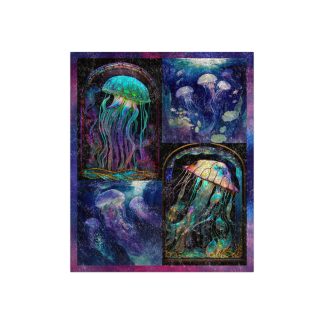 Dance of the Jellyfish Crushed Velvet Blanket