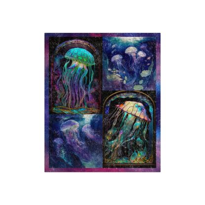 Dance of the Jellyfish Crushed Velvet Blanket