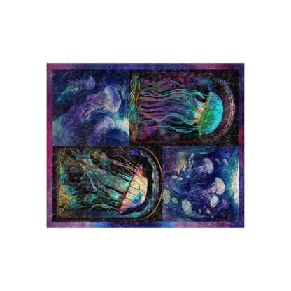 Dance of the Jellyfish Crushed Velvet Blanket - Image 2